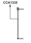 CCA1335 STOP VERT.RAST.D80 RIB RAL9010
