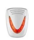 VENITEM 23.26.30 Sirena MINI MURANO AL autoalimentata bianco/arancio + lampeggiante led 