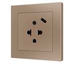 ZENNIO ZS55CEUA1USC ZS55. Euro-American socket cover with USB C 55x55