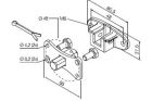 NICE 692.38.00 Perno quadro 10 mm + staffa a sella, con fori M6 a interasse 48 mm