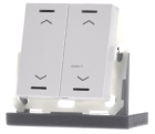 MDT BE-TAL5502.A1 KNX Button Light 55, 2-fold, RGBW, pure glossy white, blind BE-TAL5502.A1