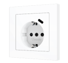 ZENNIO ZS55CSC1USMW ZS55. Schuko socket cover with USB C 55x55 mm - Ma