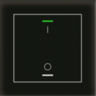 MDT BE-GTL1TS.B1S Glass Light button, T+T degrees, black, ser.on/off