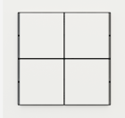 EKINEX EK-T4Q-FBM Kit of 4 Linea 71 square buttons (30X30) Fenix ​​NTM white malè
