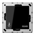 JUNG A2178ORTSSW KNX room thermostat with integrated bus coupler and 4-channel button interface. Without temperature value adjustment knob - black