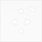 ZENNIO ZS55CEUA1USW ZS55. Euro-American socket cover with USB C