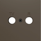 ZENNIO ZS70CTVRM ZS70. Cover plate for TV/R insert 70x70 mm - Mocha