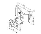 NICE 523.10012/M6 Perno quadro 10 mm + staffa con fori M6