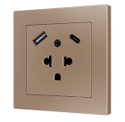 ZENNIO ZS55CEUA2USC ZS55. Euro-American socket cover with USB C and A