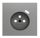 ZENNIO ZS70CF1USS ZS70. French socket cover with USB C 70x70 mm - Si