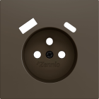 ZENNIO ZS70CF2USM ZS70. French socket cover with USB C and A - Mocha