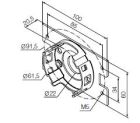 NICE 701.57.00 Supporto compatto, con flangia 100x60