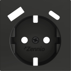 ZENNIO ZS55CSC2USA ZS55. Schuko socket cover with USB C and A 55x55 m