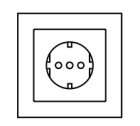 EKINEX EK-PSC-IT-GBR Square IT socket faceplate (55x55) painted METAL effect