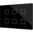 ZENNIO ZVIFXLX6A Flat XL X6. Pulsante capacitivo - 6 tasti - Nero
