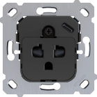 ZENNIO ZSIEUA1USC ZS55. Euro-American socket insert with USB C - white