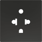 ZENNIO ZS55CEUAA ZS55. Euro-American socket cover 55x55 mm - Anthra