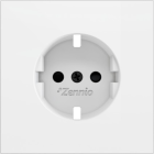 ZENNIO ZS70CSCSMW ZS70. Screwless Schuko socket cover 70x70 mm - Matte white