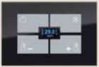 BLUMOTIX BX-F-RBT QUBIK BUTTON Cover glass thermostat 120X80mm Black