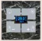 BLUMOTIX BX-F-QBMT QUBIK MARBLE Cover glass thermostat 80X80mm Black