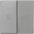 ZENNIO 830004406 ZS55. Double switch cover 55x55 mm - Silver - Cust