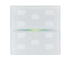 EELECTRON 9025GL10D01 9025 KNX CAPACITIVE BUTTON, WHITE GLASS CUSTOM RGB UP TO 10 CHANNELS