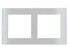 EKINEX EK-D2P-GAG Double plate with 2 windows 55X55 in plastic (silver colour)