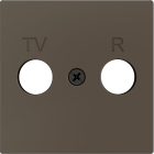 ZENNIO 830001503 ZS55. Cover plate for TV/R insert 55x55 mm - Mocha