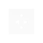 ZENNIO ZS55CEUAW ZS55. Euro-American socket cover 55x55 mm - Matt w