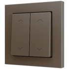 ZENNIO 830004403 ZS55. Double switch cover 55x55 mm - Mocha - Custo