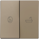 ZENNIO 830004404 ZS55. Double switch cover 55x55 mm - Champagne - C