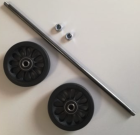 GT LINE KIN.1216 2 wheels, black + axle (model 5218HL-5221HL)