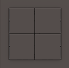 EKINEX EK-T4Q-FCC Kit of 4 Linea 71 square buttons (30X30) Fenix ​​NTM cocoa orinoco colour