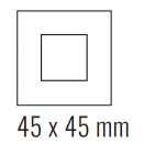 EKINEX EK-DQP-FNI Placca Deep (FF e 71 e 20Venti ) quadrata - FENIX NTM - nero ingo