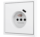 ZENNIO ZS70CF1USMW ZS70. French socket cover with USB C 70x70 mm - Ma
