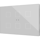 ZENNIO ZVIFXLX6S Flat XL X6. Pulsante capacitivo - 6 tasti - Argento