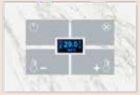 BLUMOTIX BX-F-RWMT QUBIK MARBLE Cover glass thermostat 120X80mm White