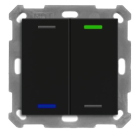 MDT BE-TAL550206.01 KNX Lite 55 double button, RGBW, neutral, matt black BE-TAL550206.01