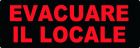 INIM FIRE FOP48 “EVACUATE THE ROOM” pictogram for plate ISS02X-ESS02X