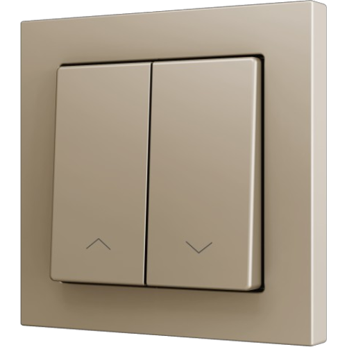 ZENNIO ZS552PB2SHC ZS55. Double Soft push button for 2 binary inputs
