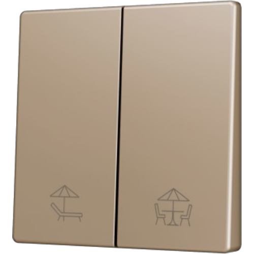 ZENNIO ZS55CSOFT22CC ZS55. Cover for Double KNX Soft push button 55x55