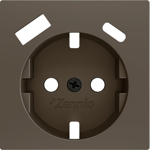 ZENNIO ZS55CSC2USM ZS55. Schuko socket cover with USB C and A 55x55 m