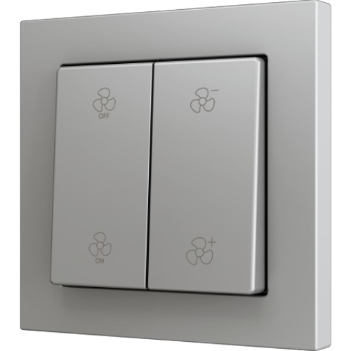 ZENNIO ZS552PB4SC ZS55. Double Soft push button for 4 binary inputs