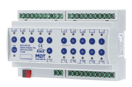 MDT AKS-1616.03 Attuatore di commutazione 16 volte per automazione domestica KNX AKS-1616.03