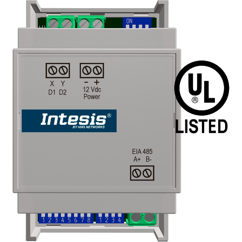 INMBSACA001I000 Intesis Gateway Bosch Commercial e VRF a Modbus RTU — 1 Unità Interna — Connessione via bus XYE — Configurazione via DIP switch