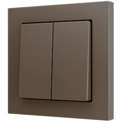 ZENNIO ZS552PB2MC ZS55. Double Soft push button for 2 binary inputs