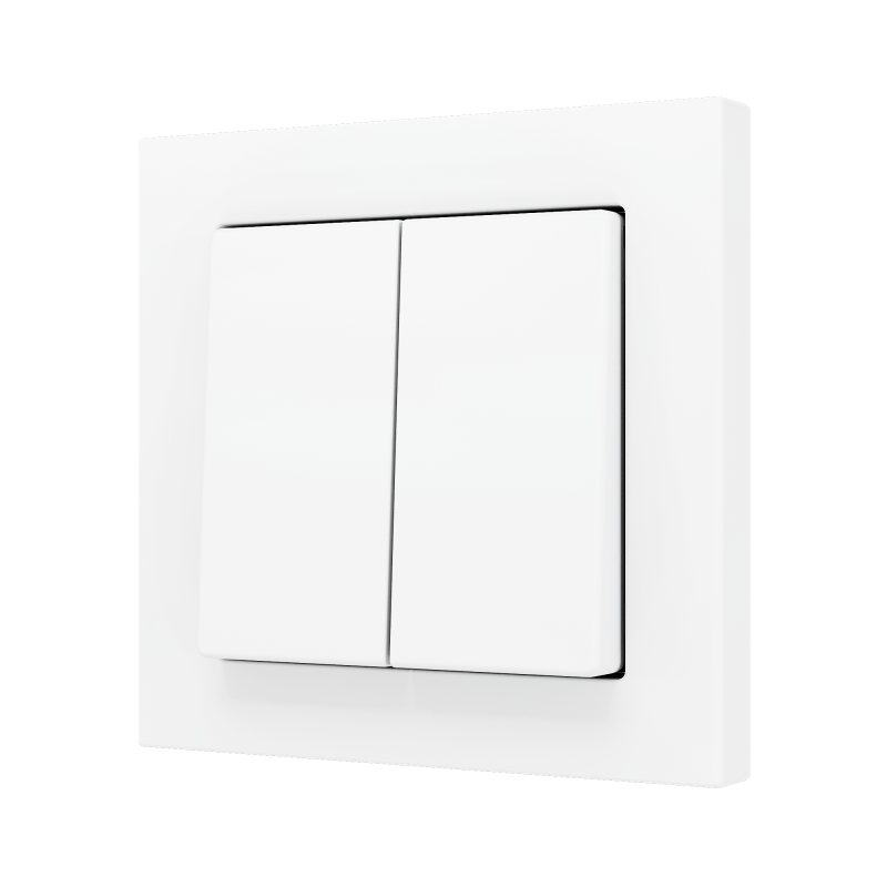 ZENNIO ZS552PB2SMW ZS55. Double Soft push button for 2 binary inputs