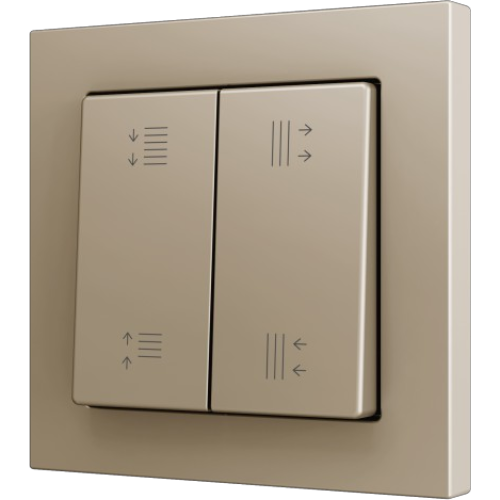 ZENNIO ZS552PB4CC ZS55. Double Soft push button for 4 binary inputs