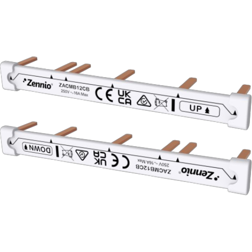 ZENNIO ZACMB12CB Comb busbar for MAXinBOX 12 - Up and down comb
