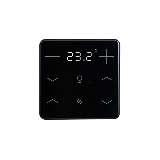 ELSNER 71192 KNX eTR 208 Light/Sunblind, black RAL 9005 Button for Temperature